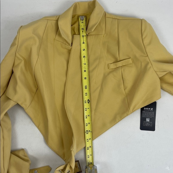 Shein NWT Monse Mathilde Lomme cross tie & open back Blazer w/ Long Belt shorts. - Picture 9 of 15